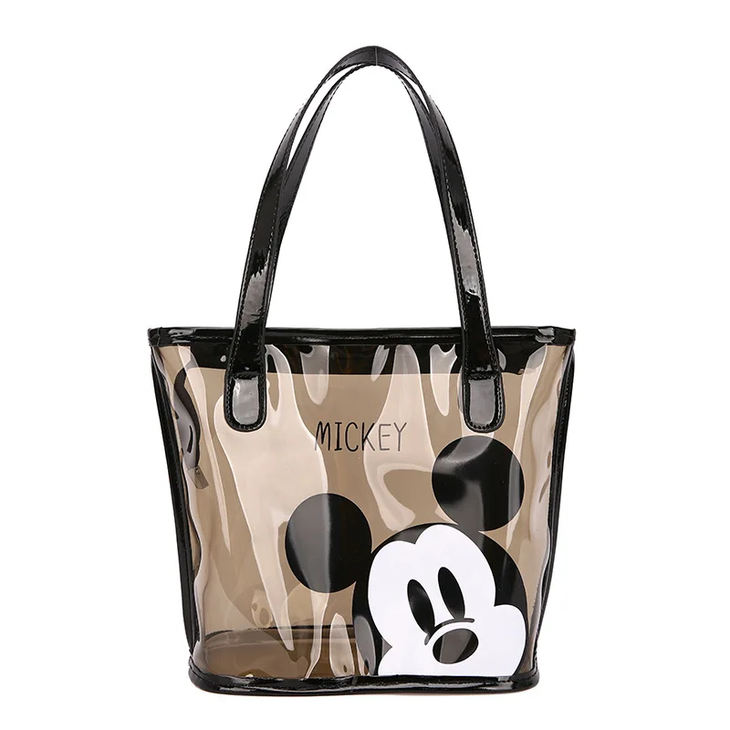 Модни мультяшная чанта Disney с Мики Маус, прясна и сладка чанта през рамо, полупрозрачна ежедневна чанта Изображение 0