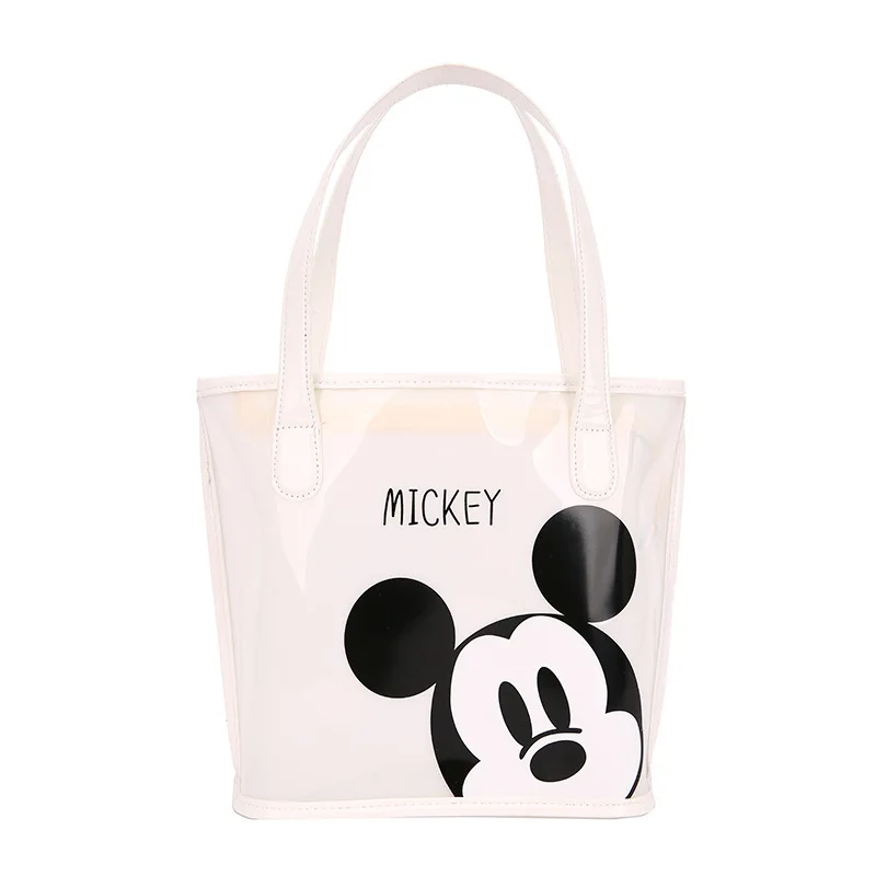 Модни мультяшная чанта Disney с Мики Маус, прясна и сладка чанта през рамо, полупрозрачна ежедневна чанта Изображение 3