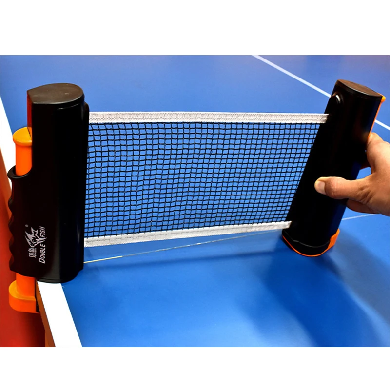 Двойна мрежа за тенис на маса риба чиста свободна ретрактабле мрежа за игри, ракета за тенис на маса Изображение 3