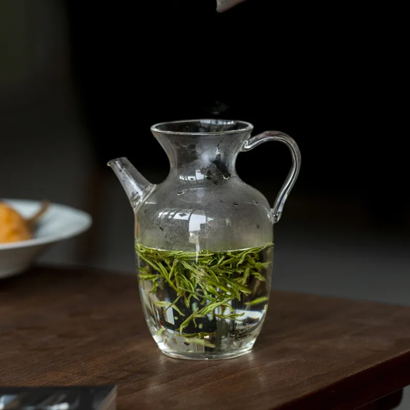 Чайник От Borosilicate Стъкло в Японски Стил, Кана за Чай с Аромат на Зелен Чай с Цедка, Странична Дръжка, Панаирните Чаша, Кана с Малък Размер Изображение 1