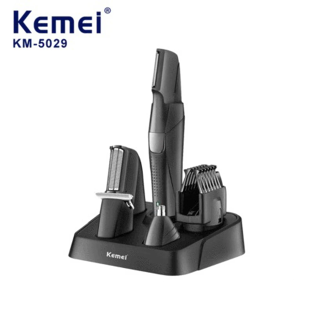 Kemei Акумулаторна Електрическа Машина за подстригване на Коса Многофункционален Тример за Нос Бръснач За Измиване на Тялото Всички в един комплект за Прически Km-5029 Изображение 0