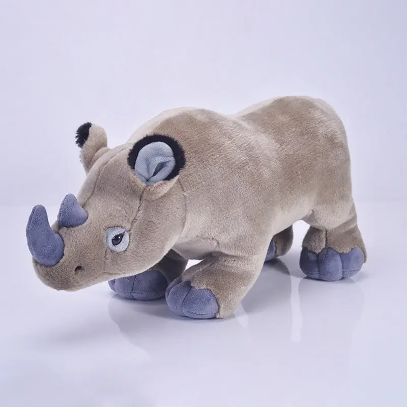 [Забавно] 50 см Реалистичен Симулация на носорог Плюшени Играчки сладък Мек носорог Меки Животни кукла Играчка за рождения Ден На Коледа Подаръци За Деца Изображение 0