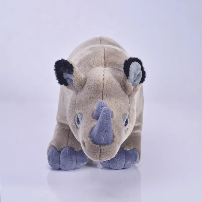 [Забавно] 50 см Реалистичен Симулация на носорог Плюшени Играчки сладък Мек носорог Меки Животни кукла Играчка за рождения Ден На Коледа Подаръци За Деца Изображение 2