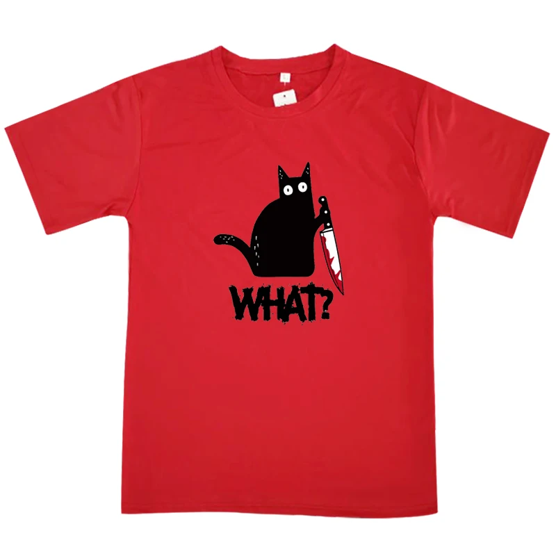 Тениска с изображение на Котка Kawai, Лятна Ежедневни Тениска с Кръгло деколте и Къс Ръкав За Момичета, Забавна Черна Мека Дишаща дамски Блуза Изображение 5