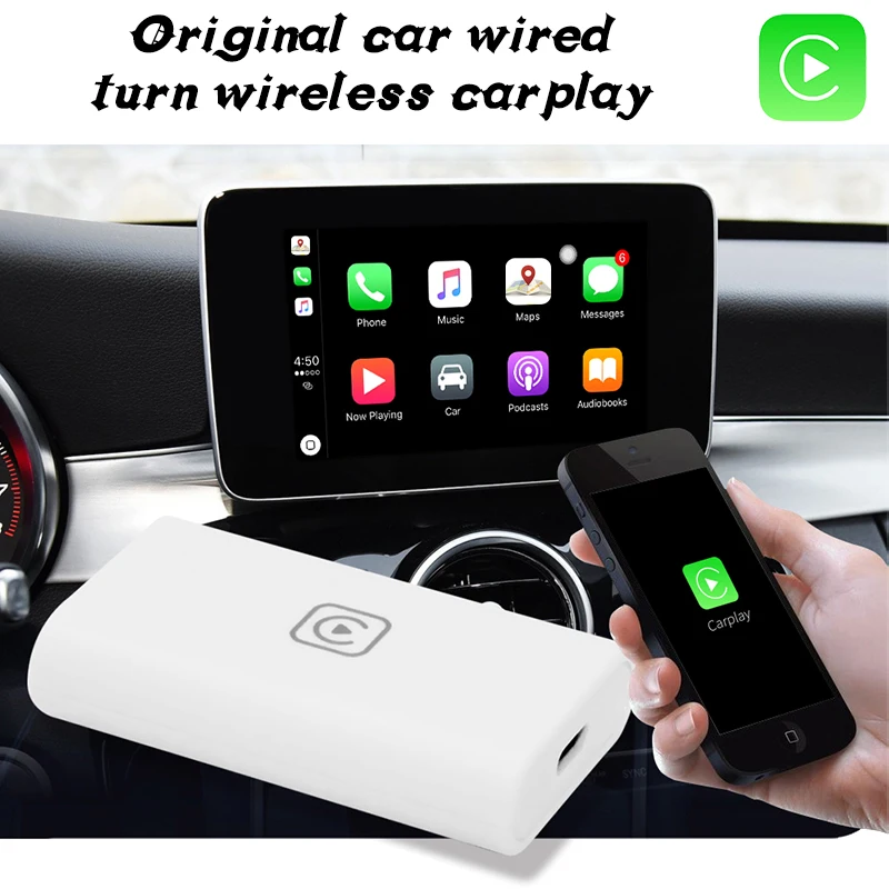 Smart CarPlay Box Carpaly Модул P3819 Bluetooth 5,0 Безжичен Type-C Поддръжка на Siri Двойна WiFi Поддръжка на Wi-Fi интернет Приложение за Оригиналната Кола Изображение 2