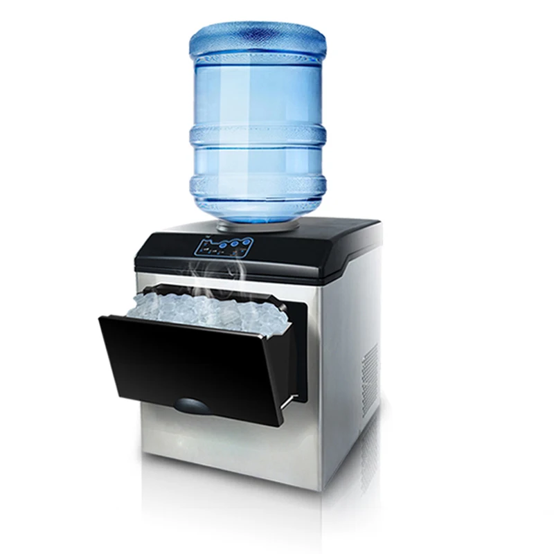 25 КГ Търговски Висококачествена Машина За Производство на Лед Английска Панел Домакински Кубче Лед, Чай, Мляко Магазин за Автоматично Влизане на Вода Изображение 0