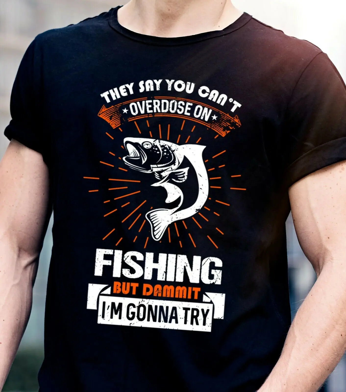 Риболов Забавен Риза Сарказъм Рибар Хоби Хумор Риболов Предозиране на Мъжки Ризи 100% Памук Ежедневни Тениска Свободен Топ Размер S-3XL Изображение 0