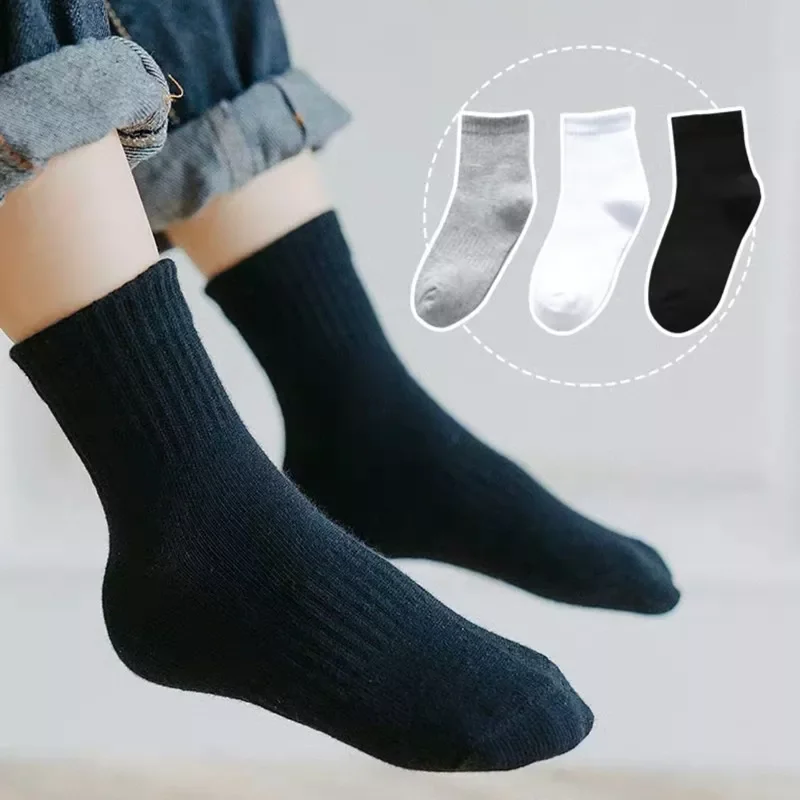 Парчета = 10 чифта детски чорапи, пролетно-есенни висококачествени памучни чорапи за момичета и момчета, детски чорапи 1-9 години Изображение 1