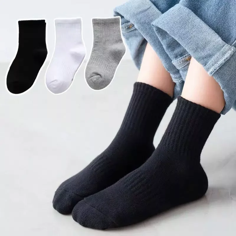 Парчета = 10 чифта детски чорапи, пролетно-есенни висококачествени памучни чорапи за момичета и момчета, детски чорапи 1-9 години Изображение 2