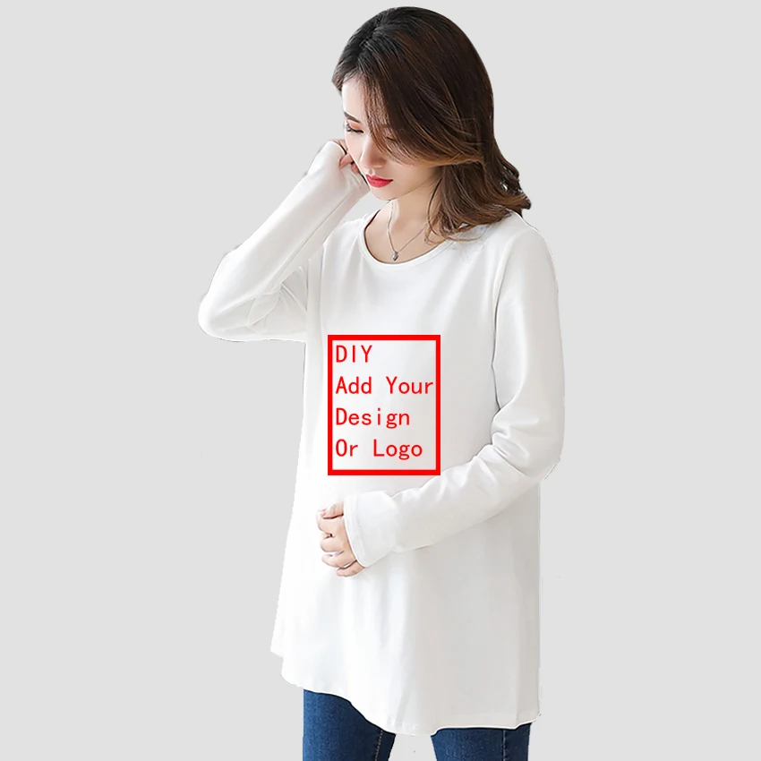 Тениска за бременни с Принтом петолъчна звезда, Индивидуална Тениска за бременни, Тениска за бременни, Лестная Риза с дълги ръкави, за майките, за жените, Въведете вашия Изображение 2