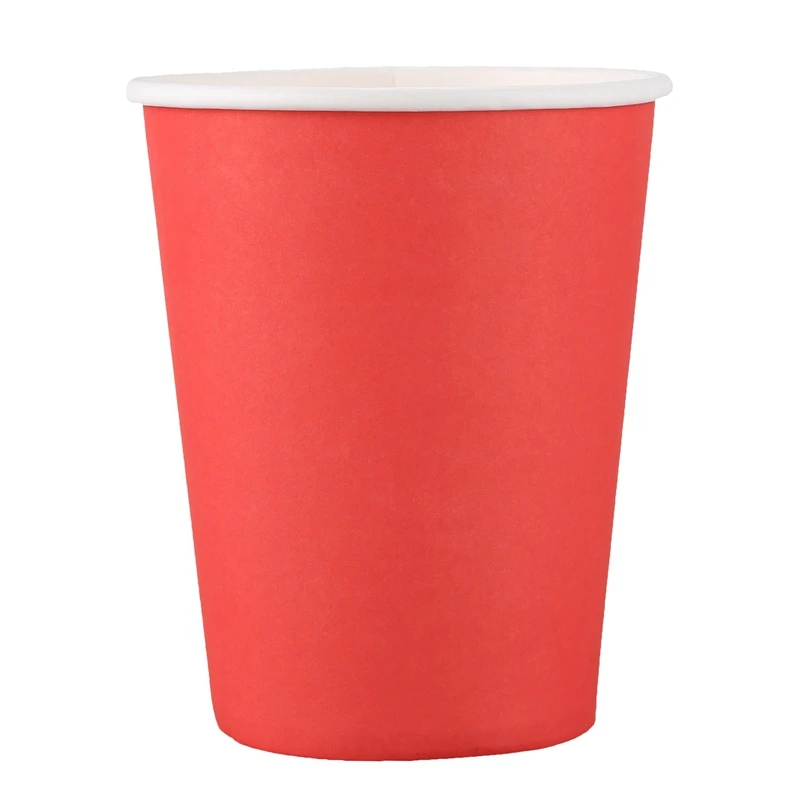 40 картонени чаши (9 грама) - Однотонная Однотонная Прибори за парти по случай рождения ден (червен) Изображение 1