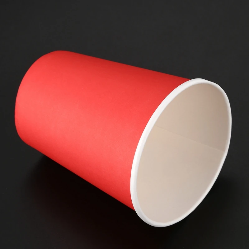 40 картонени чаши (9 грама) - Однотонная Однотонная Прибори за парти по случай рождения ден (червен) Изображение 2