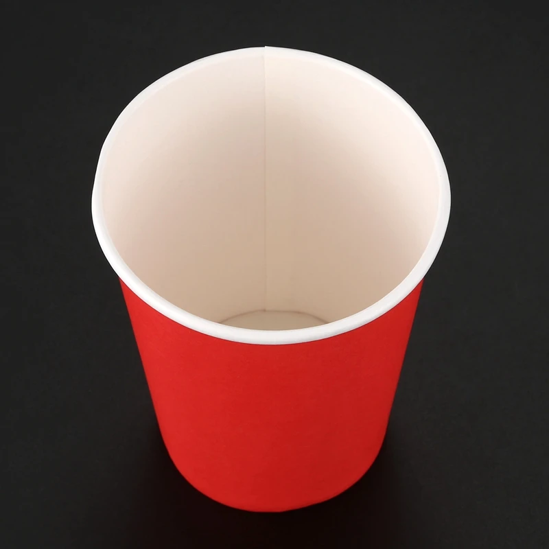 40 картонени чаши (9 грама) - Однотонная Однотонная Прибори за парти по случай рождения ден (червен) Изображение 3