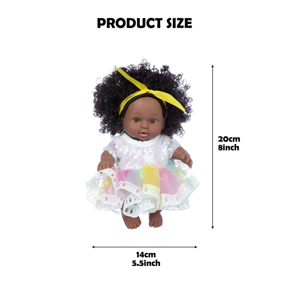 8-Инчов Новородено Възстановената Кукла Реалистични, Силиконови Детски Кукли Изображение 4