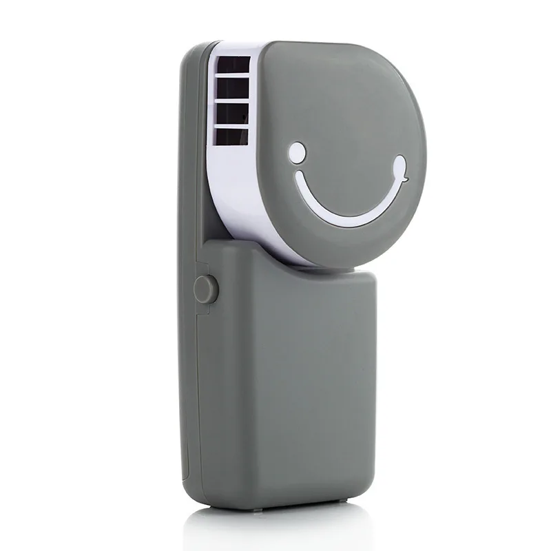 3 Цвята USB 600 ма Голяма Мощност Преносим Вентилатор за Охлаждане Климатик Дръжка Мини Усмихнато Лице Сладък Офис Фен Изображение 4