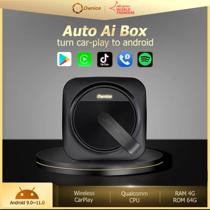 Ownice Android 11 Безжична CarPlay Ai Box Apple Car Play Android Auto Youtube Netfix Огледало За Chevrolet Spark Epica Tosca Изображение 0