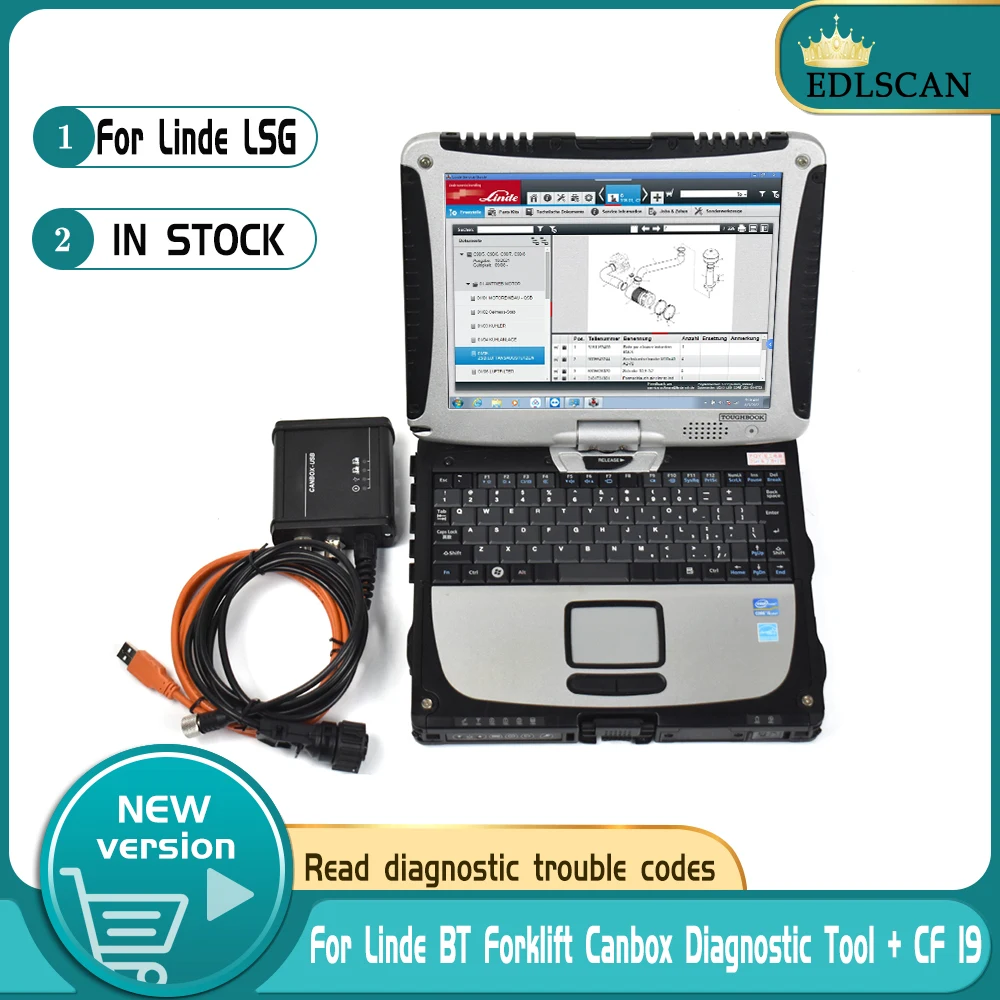CF 19 Лаптоп OBD2 Скенер за Linde БТ Мотокар Мотокар Canbox USB Интерфейс Canbox-бт 