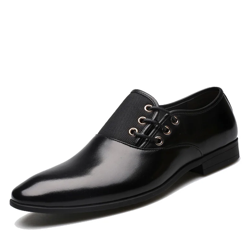 Мъжки обувки-Oxfords от естествена кожа върху плоска подметка, новост 2016 г., Модни мъжки обувки, Мокасини Sapatos Masculinos, социални Zapatos Hombre Изображение 0