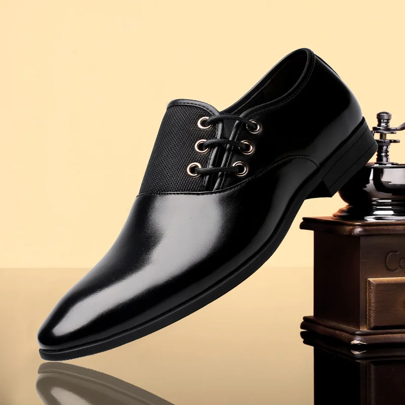 Мъжки обувки-Oxfords от естествена кожа върху плоска подметка, новост 2016 г., Модни мъжки обувки, Мокасини Sapatos Masculinos, социални Zapatos Hombre Изображение 1