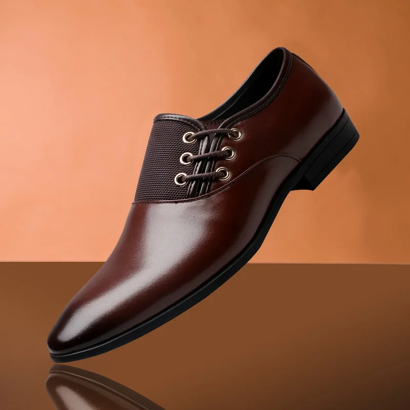 Мъжки обувки-Oxfords от естествена кожа върху плоска подметка, новост 2016 г., Модни мъжки обувки, Мокасини Sapatos Masculinos, социални Zapatos Hombre Изображение 2