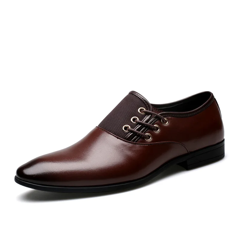 Мъжки обувки-Oxfords от естествена кожа върху плоска подметка, новост 2016 г., Модни мъжки обувки, Мокасини Sapatos Masculinos, социални Zapatos Hombre Изображение 4