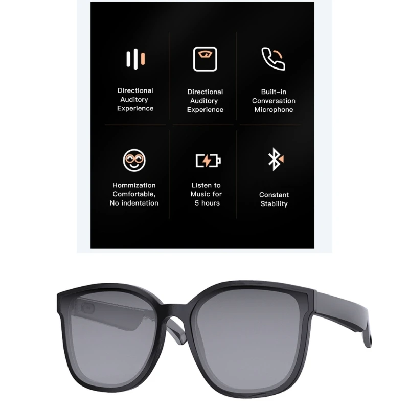 Очила шлемофона E30 безжичен телефон слънчеви очила спорт 41QA стерео за контролиране на разходка Изображение 4