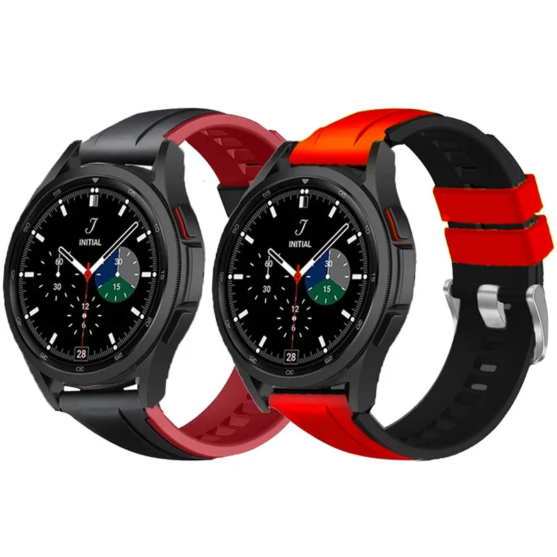 За Samsung Galaxy watch 3 45 мм/4 40/44 мм Каишка от Силикон Спортни каишки За ръчни часовници Гривна За Galaxy watch 4 Класически 42/46 мм и Каишка За Часовник Изображение 0