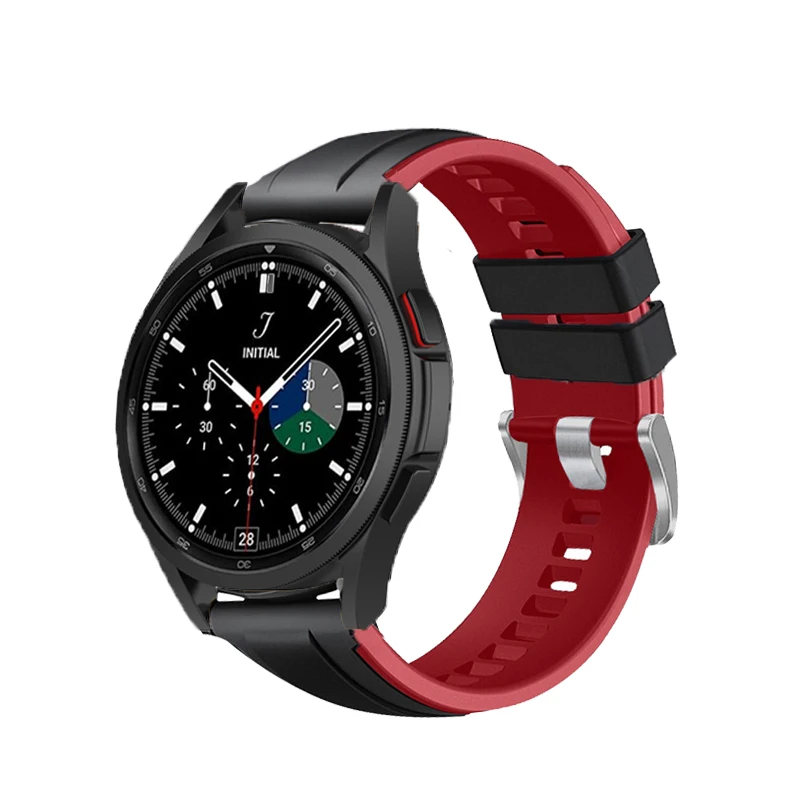 За Samsung Galaxy watch 3 45 мм/4 40/44 мм Каишка от Силикон Спортни каишки За ръчни часовници Гривна За Galaxy watch 4 Класически 42/46 мм и Каишка За Часовник Изображение 1