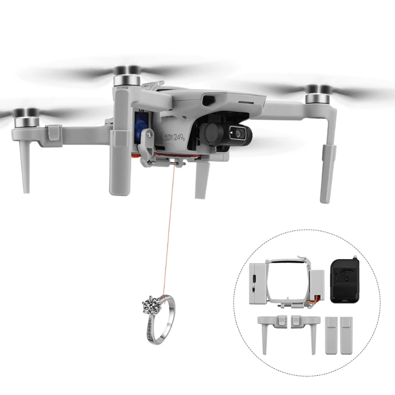 Система Airdrop за DJI-MINI 2/MAVIC MINI Drone Устройство за Доставка на Сватбена Оферти Диспенсер Хвърля Въздушен Транспорт Подарък Изображение 1